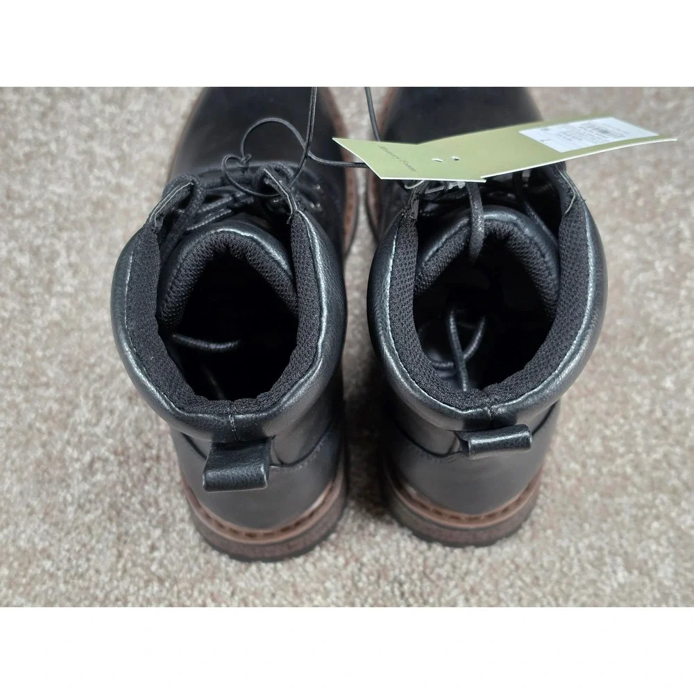 Goodfellow & Co Jeffrey Black Lace Up Boots Mens 7 Memory Foam Lug Sole New